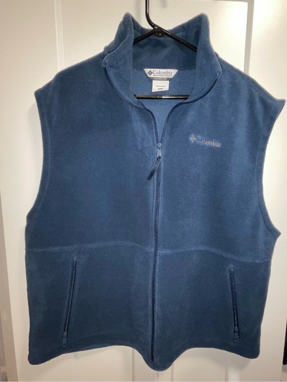 Columbia Men's Blue Fleece Vest - Zip Front